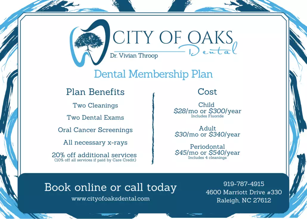 City of Oaks Dental Membership Plans