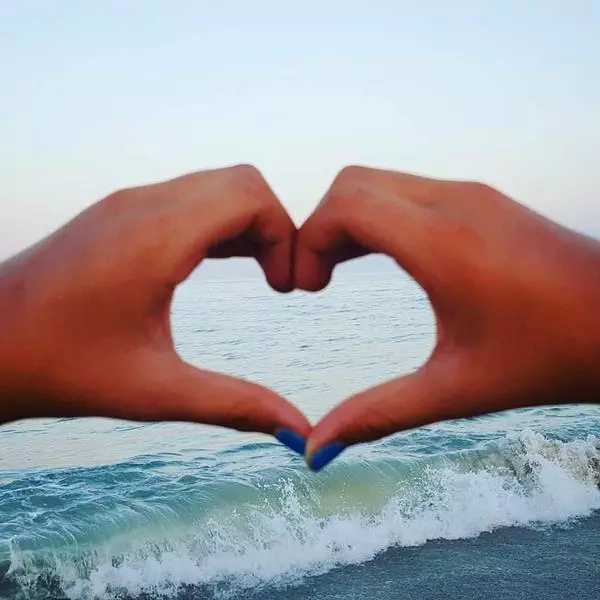 heart and ocean