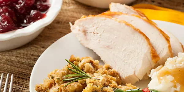 Rocky Top Catering Thanksgiving Meals - plate of turkey and stuffing