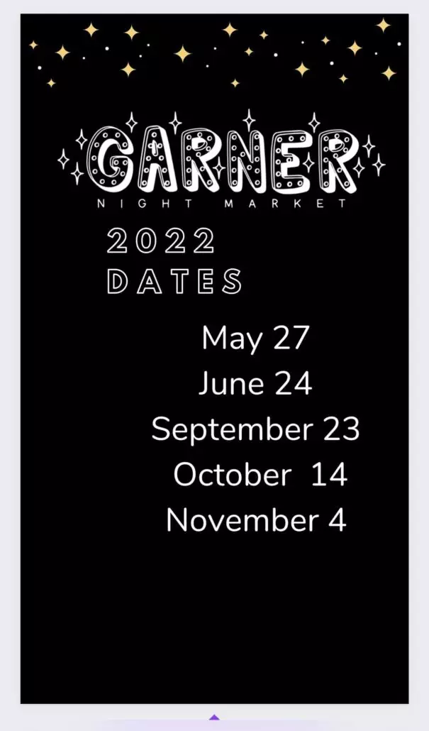 Garner Night Market Schedule