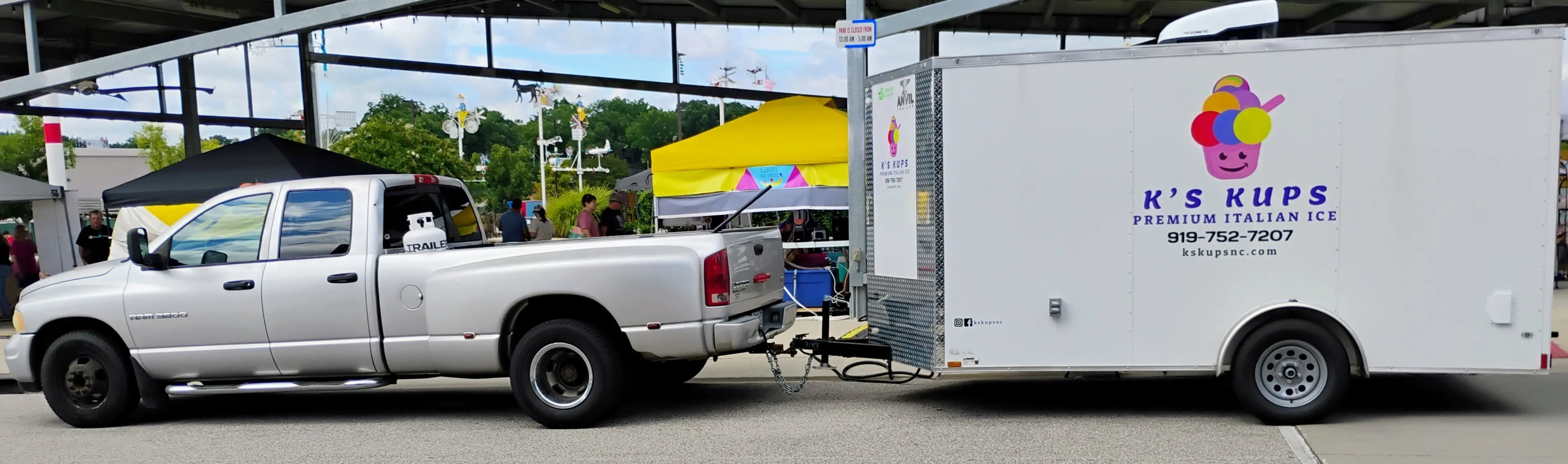 Trailer w. truck in Wilson cropped 1