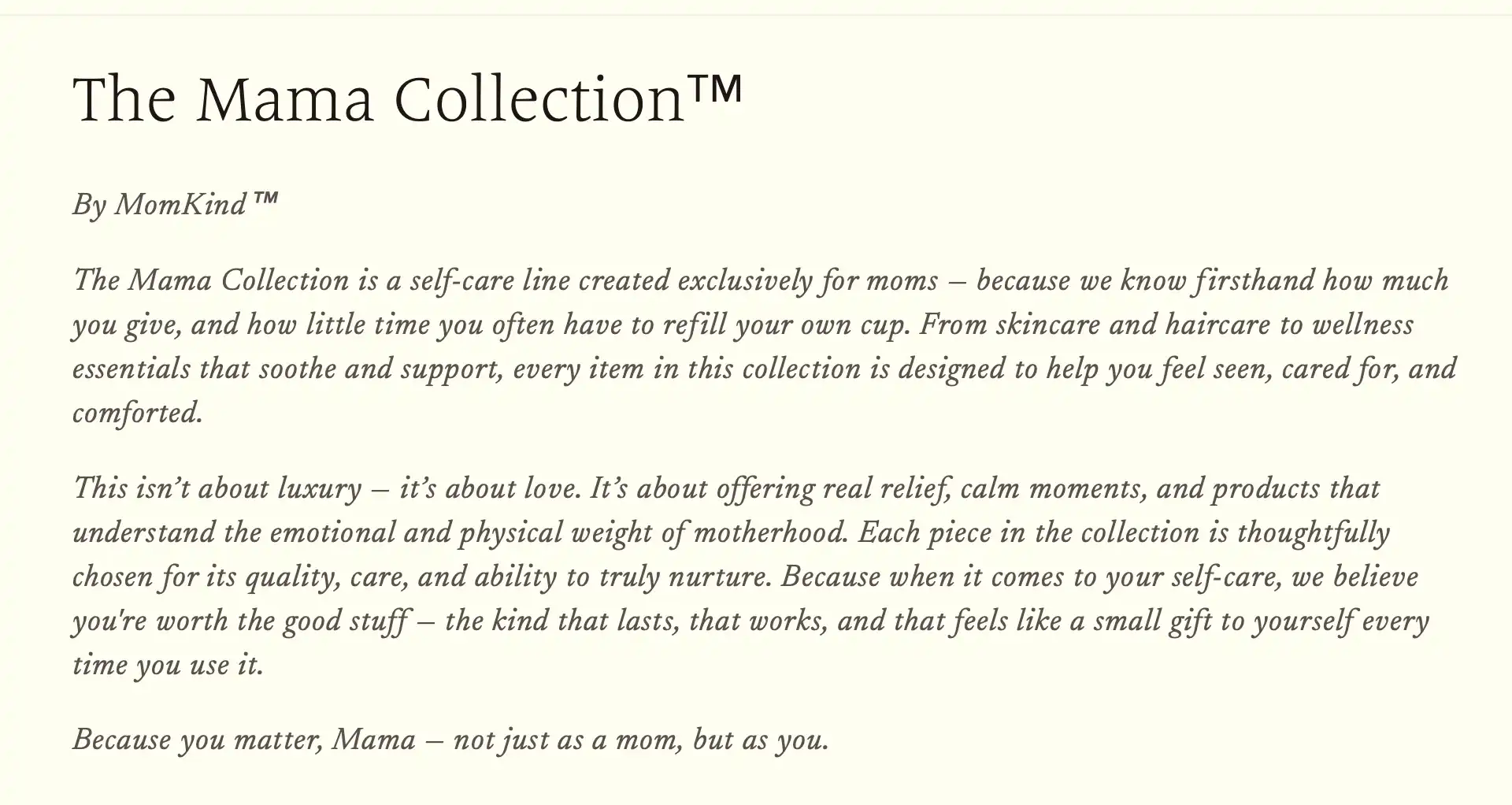 The Mama Collection