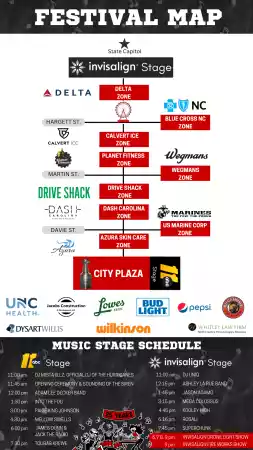 Carolina Hurricanes Fan Fest Map